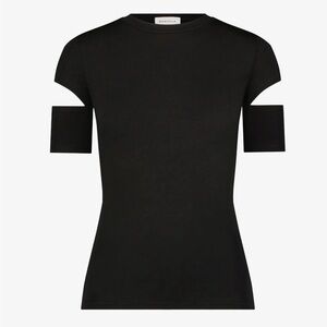 Marcella Women’s Esme Top Sustainable Tencel Edge Cutout Sleeve Black, Size S